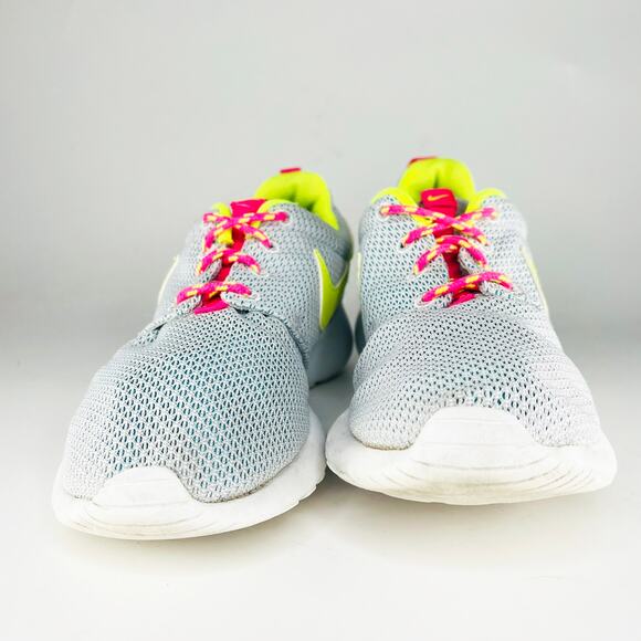 Nike Roshe One Running Sneakers Shoes Grey Yellow Pink Women 8 / Youth 6.5 - Picture 2 of 13